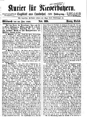 Kurier für Niederbayern Mittwoch 29. Januar 1868