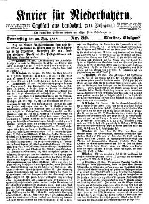 Kurier für Niederbayern Donnerstag 30. Januar 1868