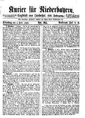 Kurier für Niederbayern Dienstag 4. Februar 1868