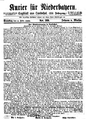 Kurier für Niederbayern Samstag 8. Februar 1868