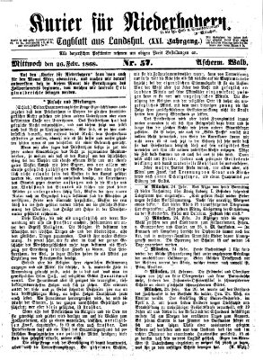 Kurier für Niederbayern Mittwoch 26. Februar 1868