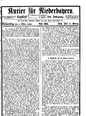 Kurier für Niederbayern Donnerstag 5. März 1868