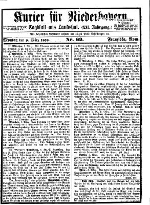 Kurier für Niederbayern Montag 9. März 1868