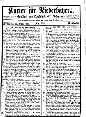 Kurier für Niederbayern Freitag 13. März 1868