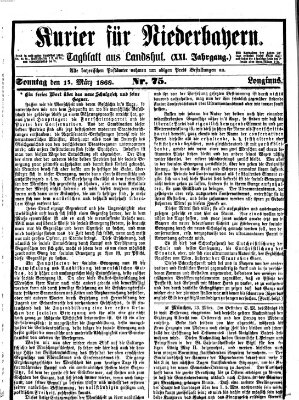 Kurier für Niederbayern Sonntag 15. März 1868