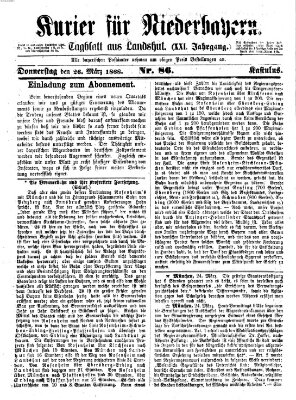 Kurier für Niederbayern Donnerstag 26. März 1868