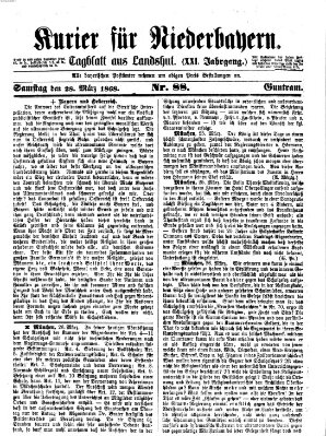 Kurier für Niederbayern Samstag 28. März 1868