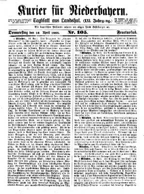 Kurier für Niederbayern Donnerstag 16. April 1868