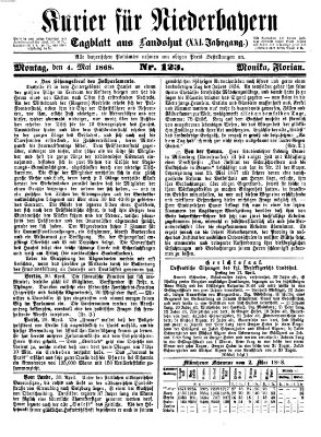 Kurier für Niederbayern Montag 4. Mai 1868