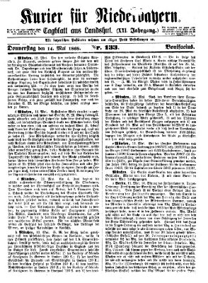 Kurier für Niederbayern Donnerstag 14. Mai 1868