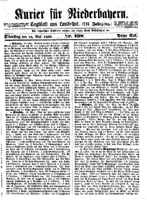 Kurier für Niederbayern Dienstag 19. Mai 1868