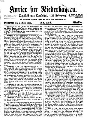 Kurier für Niederbayern Mittwoch 3. Juni 1868