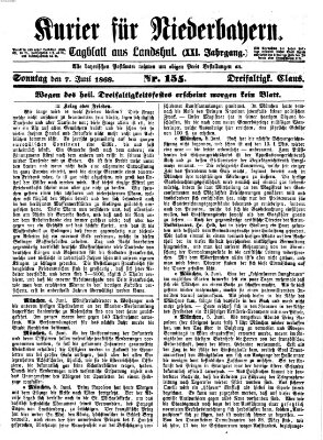 Kurier für Niederbayern Sonntag 7. Juni 1868