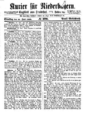 Kurier für Niederbayern Dienstag 30. Juni 1868