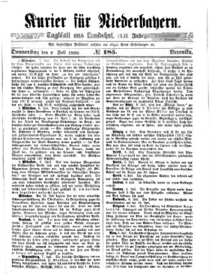 Kurier für Niederbayern Donnerstag 9. Juli 1868