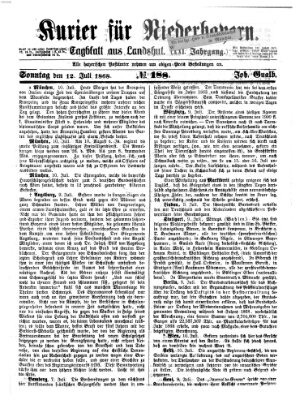 Kurier für Niederbayern Sonntag 12. Juli 1868