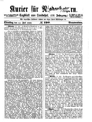 Kurier für Niederbayern Dienstag 14. Juli 1868