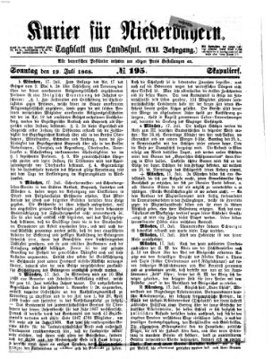 Kurier für Niederbayern Sonntag 19. Juli 1868