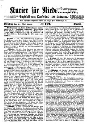 Kurier für Niederbayern Dienstag 21. Juli 1868