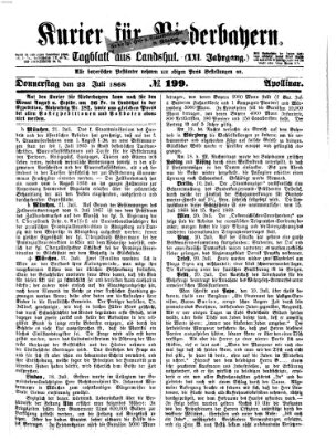 Kurier für Niederbayern Donnerstag 23. Juli 1868