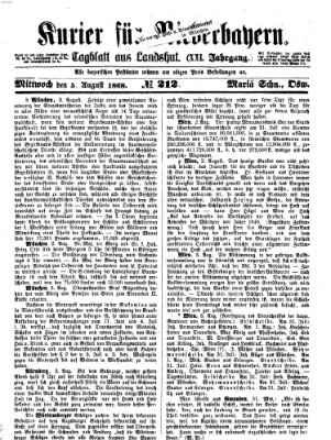 Kurier für Niederbayern Mittwoch 5. August 1868