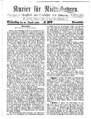 Kurier für Niederbayern Donnerstag 20. August 1868