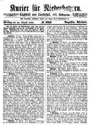 Kurier für Niederbayern Freitag 28. August 1868