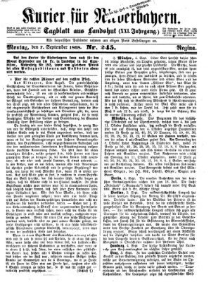 Kurier für Niederbayern Montag 7. September 1868