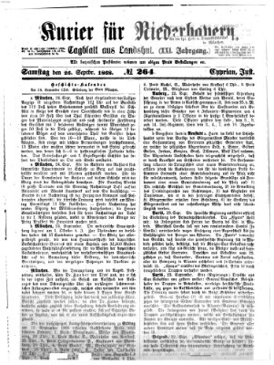 Kurier für Niederbayern Samstag 26. September 1868