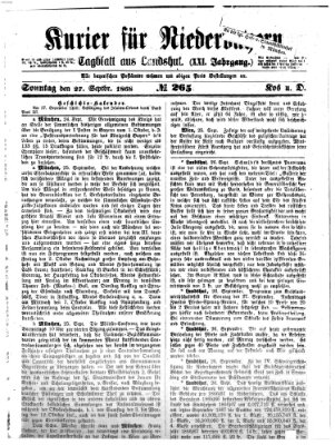 Kurier für Niederbayern Sonntag 27. September 1868