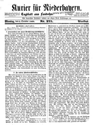 Kurier für Niederbayern Montag 5. Oktober 1868