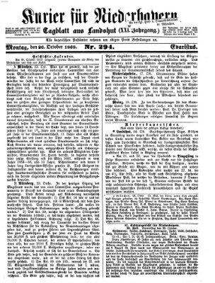 Kurier für Niederbayern Montag 26. Oktober 1868