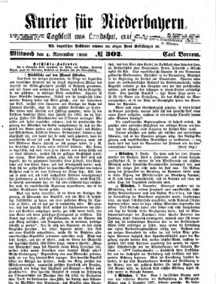 Kurier für Niederbayern Mittwoch 4. November 1868