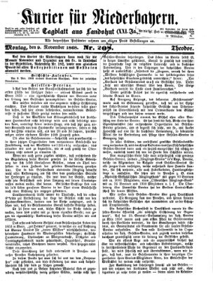 Kurier für Niederbayern Montag 9. November 1868