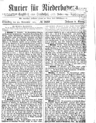 Kurier für Niederbayern Dienstag 24. November 1868