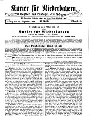 Kurier für Niederbayern Freitag 18. Dezember 1868