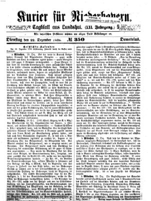 Kurier für Niederbayern Dienstag 22. Dezember 1868