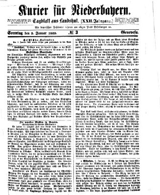 Kurier für Niederbayern Sonntag 3. Januar 1869