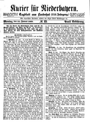 Kurier für Niederbayern Montag 25. Januar 1869