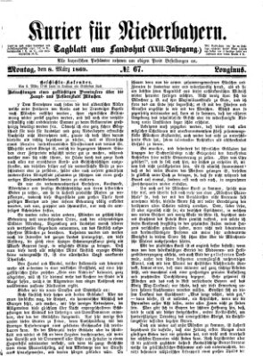 Kurier für Niederbayern Montag 8. März 1869