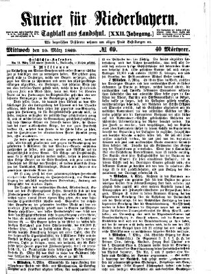 Kurier für Niederbayern Mittwoch 10. März 1869