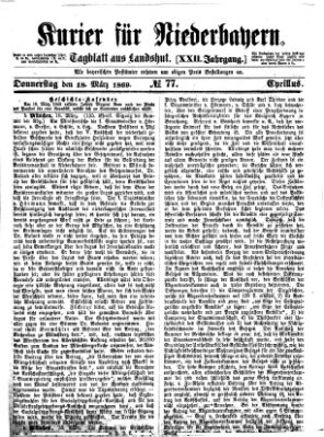 Kurier für Niederbayern Donnerstag 18. März 1869