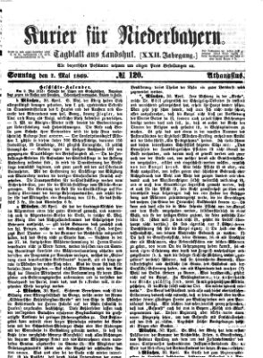 Kurier für Niederbayern Sonntag 2. Mai 1869