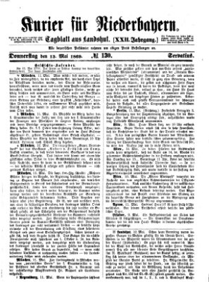 Kurier für Niederbayern Donnerstag 13. Mai 1869