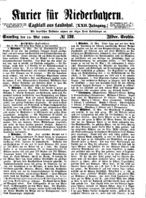 Kurier für Niederbayern Samstag 15. Mai 1869