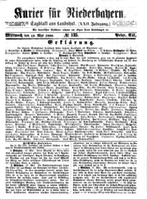 Kurier für Niederbayern Mittwoch 19. Mai 1869