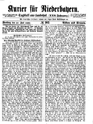 Kurier für Niederbayern Freitag 30. Juli 1869