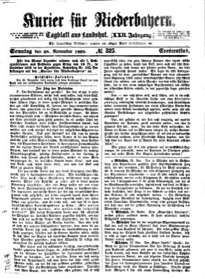 Kurier für Niederbayern Sunday 28. November 1869