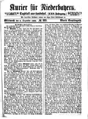 Kurier für Niederbayern Mittwoch 8. Dezember 1869