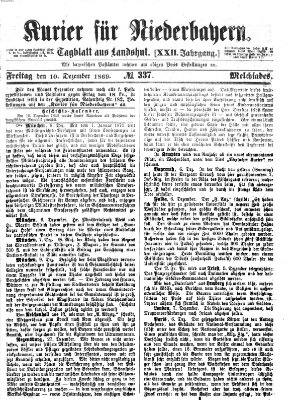 Kurier für Niederbayern Freitag 10. Dezember 1869